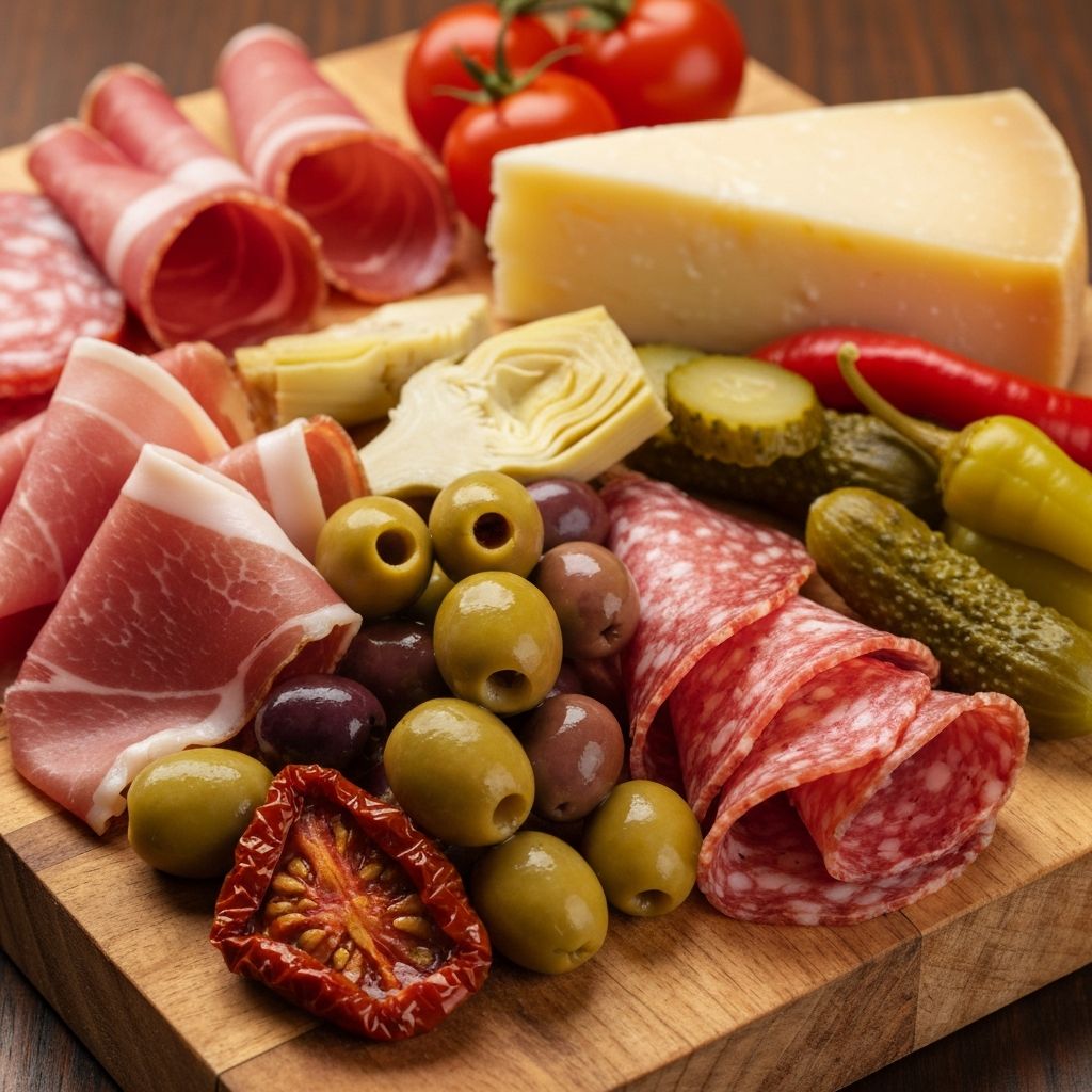 Artisan deli products including cured meats, cheese and olives at Richlands Country Market